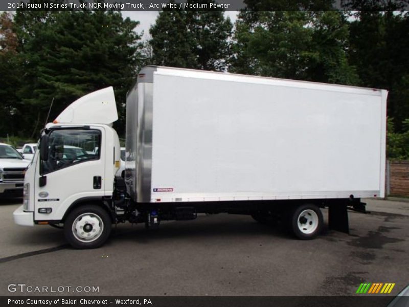 Arc White / Medium Pewter 2014 Isuzu N Series Truck NQR Moving Truck