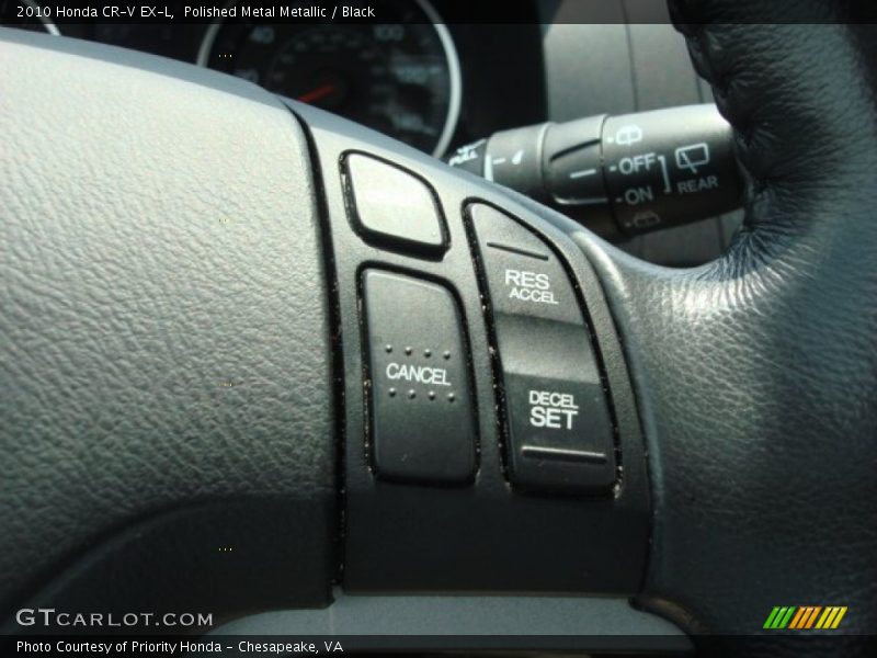 Polished Metal Metallic / Black 2010 Honda CR-V EX-L