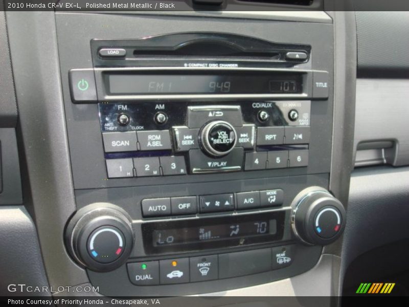 Polished Metal Metallic / Black 2010 Honda CR-V EX-L