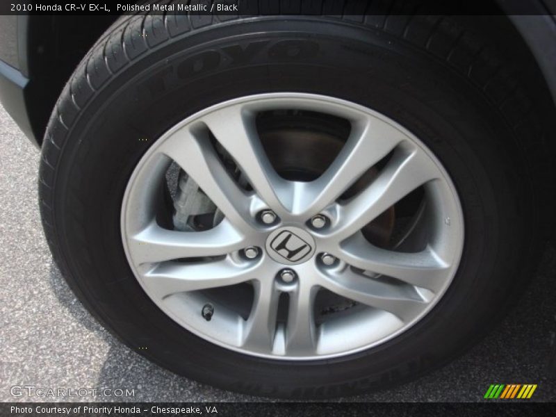 Polished Metal Metallic / Black 2010 Honda CR-V EX-L