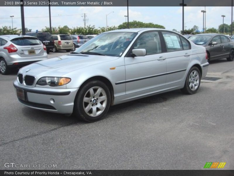 Titanium Silver Metallic / Black 2003 BMW 3 Series 325i Sedan