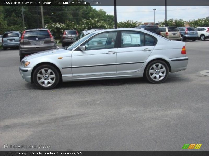 Titanium Silver Metallic / Black 2003 BMW 3 Series 325i Sedan