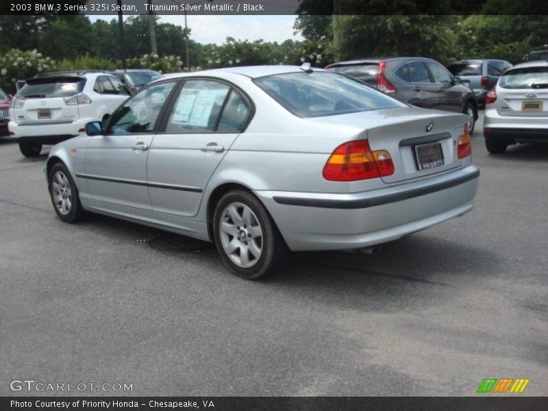 Titanium Silver Metallic / Black 2003 BMW 3 Series 325i Sedan