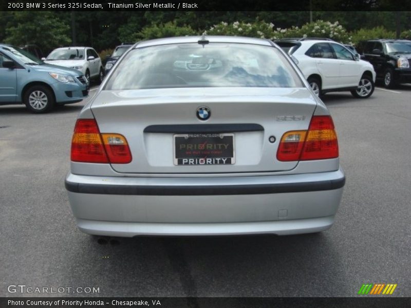 Titanium Silver Metallic / Black 2003 BMW 3 Series 325i Sedan