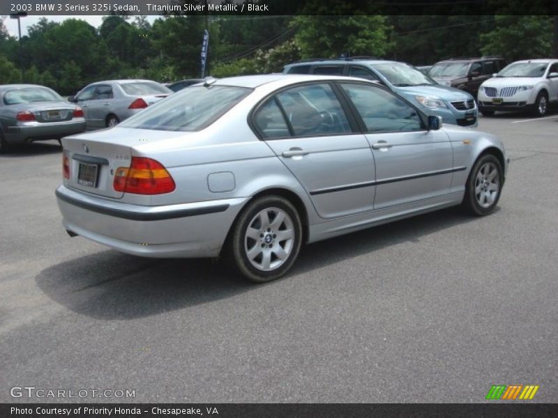 Titanium Silver Metallic / Black 2003 BMW 3 Series 325i Sedan