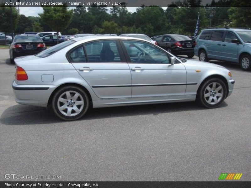 Titanium Silver Metallic / Black 2003 BMW 3 Series 325i Sedan