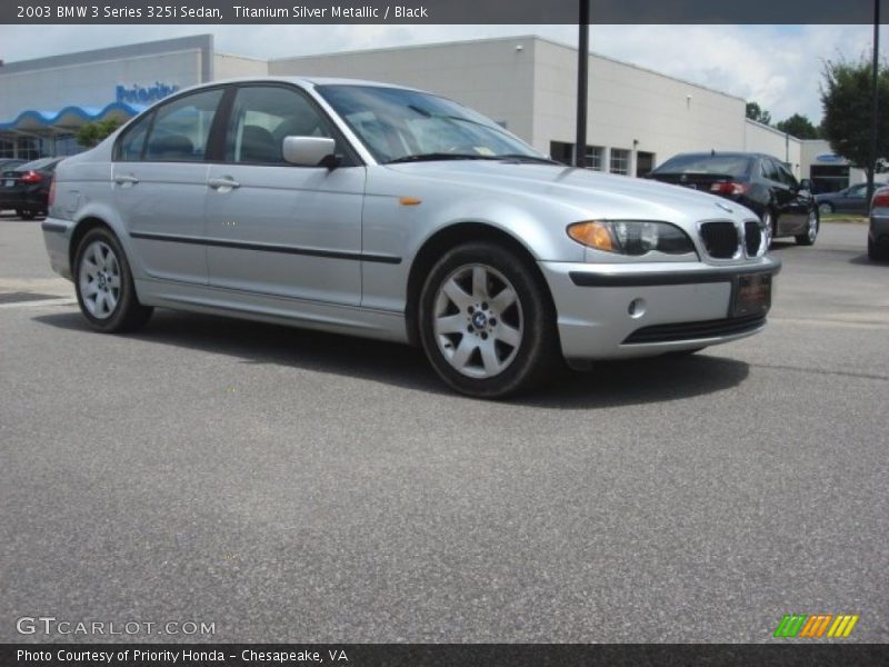 Titanium Silver Metallic / Black 2003 BMW 3 Series 325i Sedan