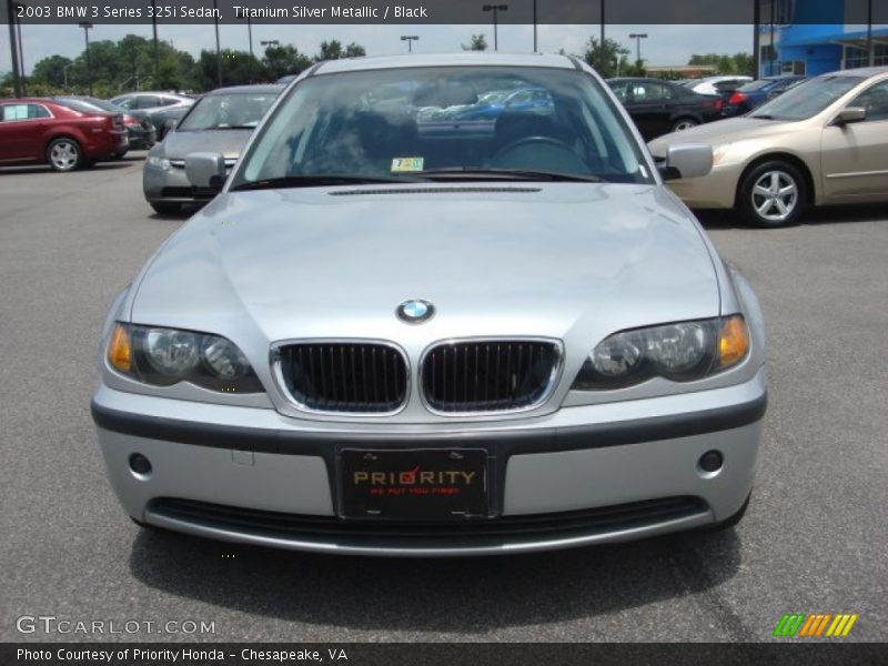 Titanium Silver Metallic / Black 2003 BMW 3 Series 325i Sedan