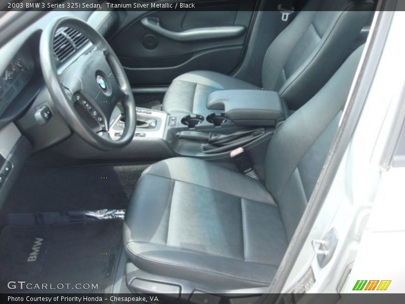 Titanium Silver Metallic / Black 2003 BMW 3 Series 325i Sedan