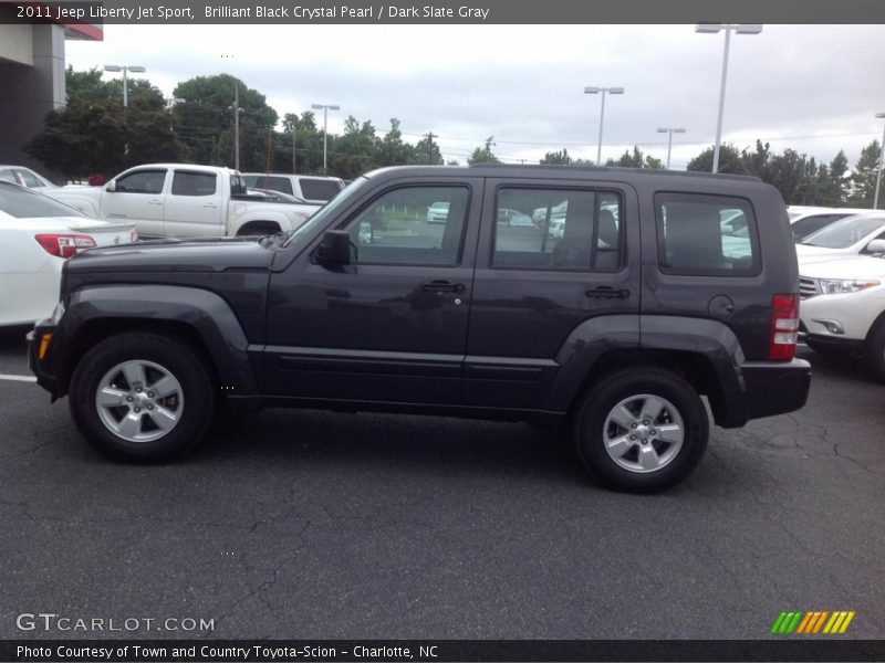 Brilliant Black Crystal Pearl / Dark Slate Gray 2011 Jeep Liberty Jet Sport