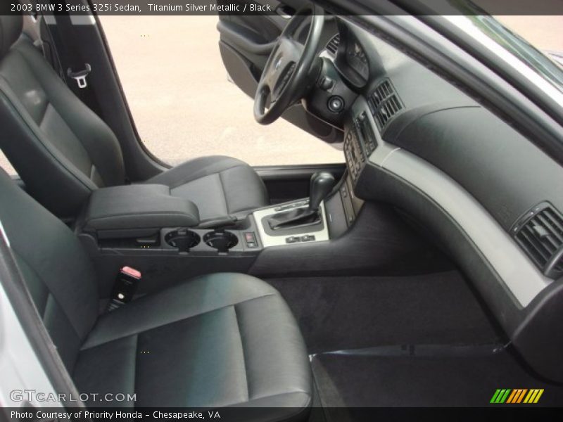 Titanium Silver Metallic / Black 2003 BMW 3 Series 325i Sedan