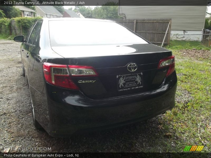 Attitude Black Metallic / Ash 2012 Toyota Camry LE