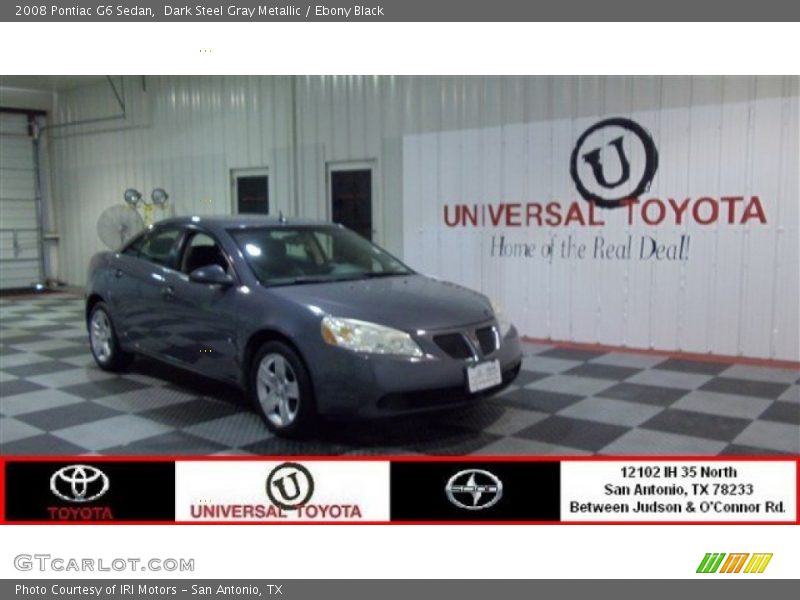 Dark Steel Gray Metallic / Ebony Black 2008 Pontiac G6 Sedan
