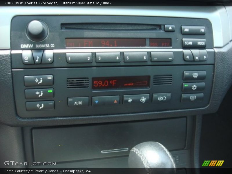 Titanium Silver Metallic / Black 2003 BMW 3 Series 325i Sedan