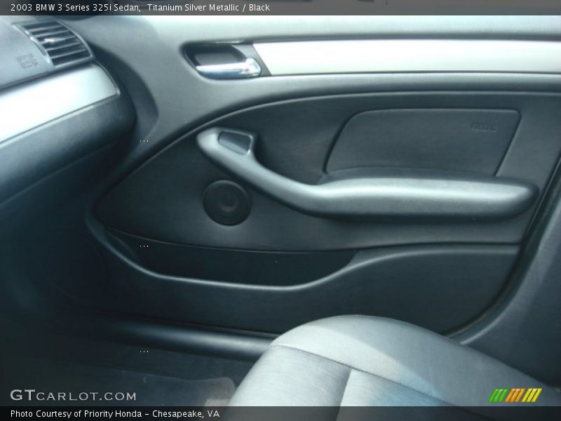 Titanium Silver Metallic / Black 2003 BMW 3 Series 325i Sedan