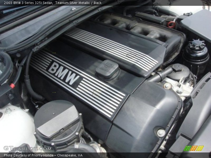 Titanium Silver Metallic / Black 2003 BMW 3 Series 325i Sedan