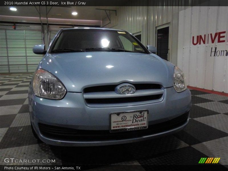Ice Blue / Gray 2010 Hyundai Accent GS 3 Door