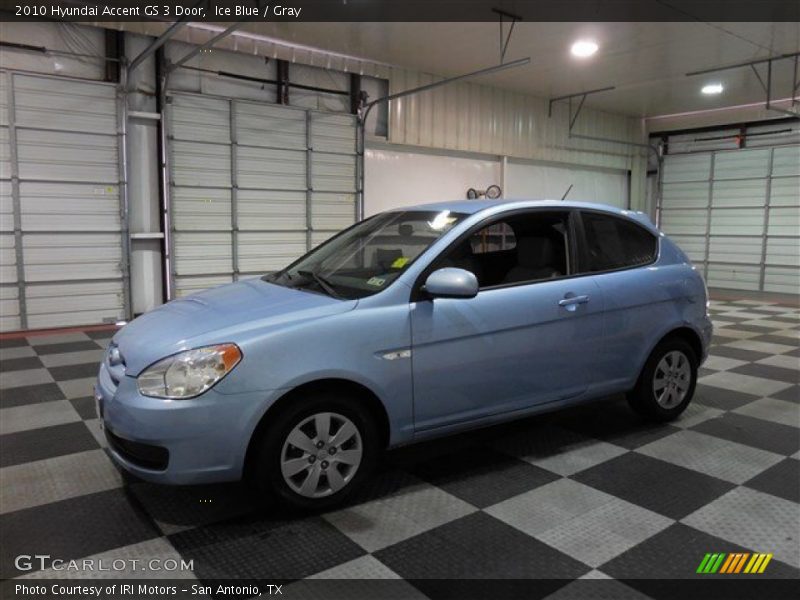 Ice Blue / Gray 2010 Hyundai Accent GS 3 Door