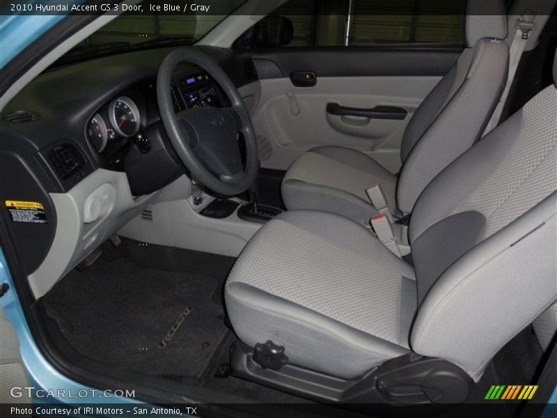 Ice Blue / Gray 2010 Hyundai Accent GS 3 Door