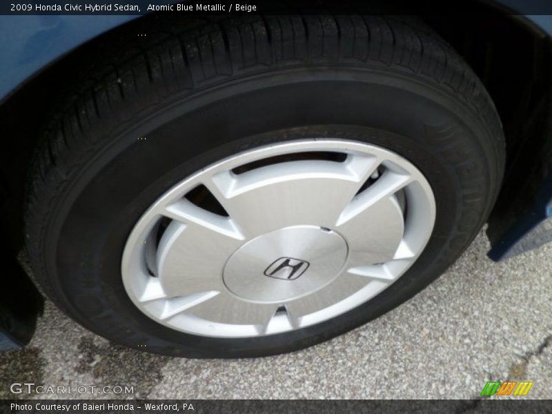 Atomic Blue Metallic / Beige 2009 Honda Civic Hybrid Sedan