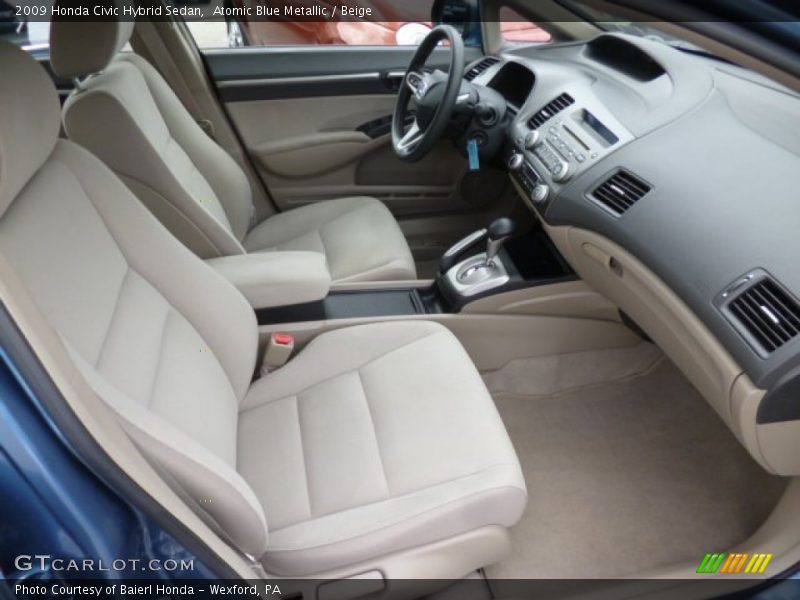 Atomic Blue Metallic / Beige 2009 Honda Civic Hybrid Sedan