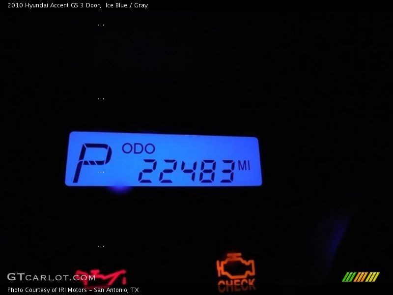 Ice Blue / Gray 2010 Hyundai Accent GS 3 Door