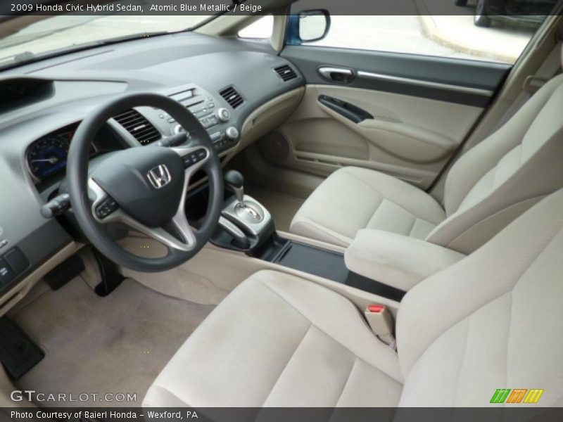 Beige Interior - 2009 Civic Hybrid Sedan 