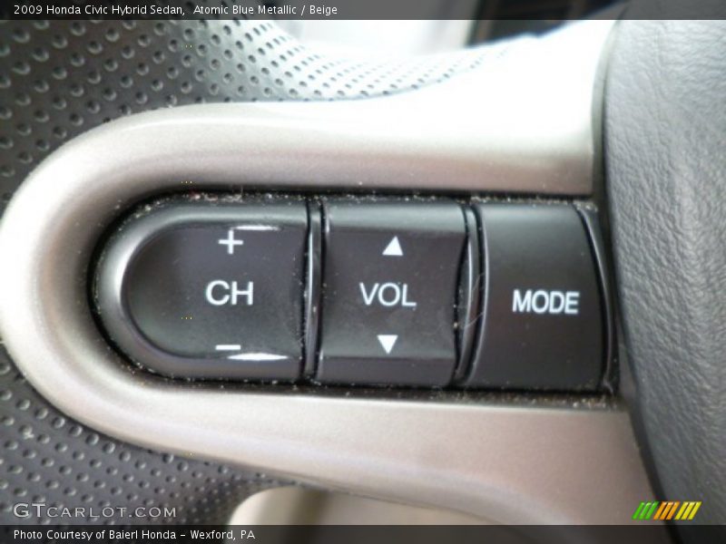 Atomic Blue Metallic / Beige 2009 Honda Civic Hybrid Sedan
