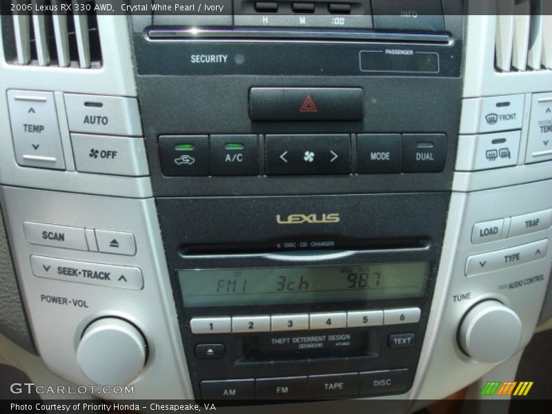 Controls of 2006 RX 330 AWD