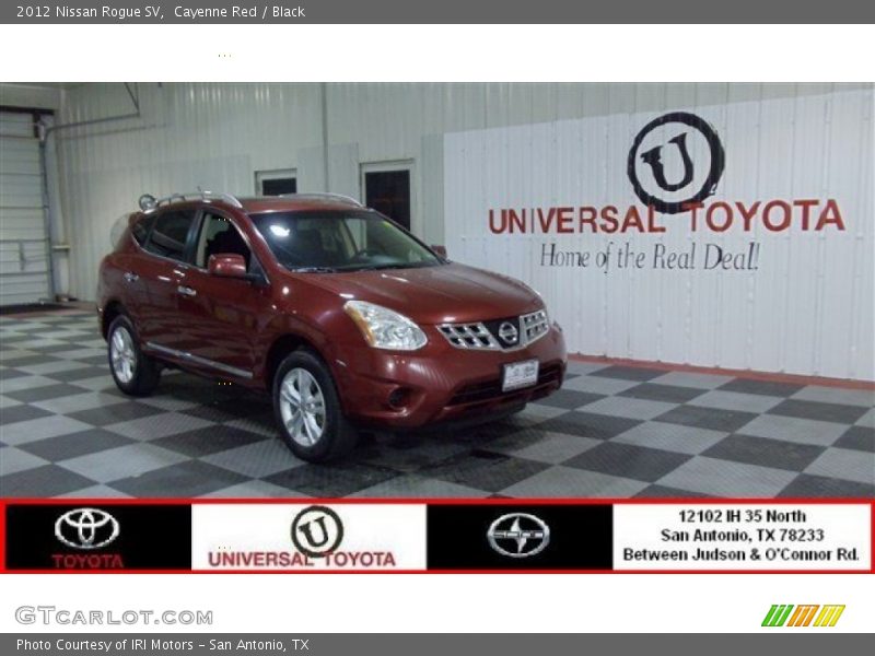 Cayenne Red / Black 2012 Nissan Rogue SV