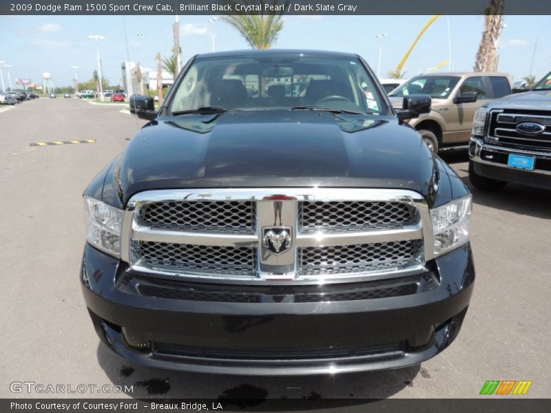 Brilliant Black Crystal Pearl / Dark Slate Gray 2009 Dodge Ram 1500 Sport Crew Cab