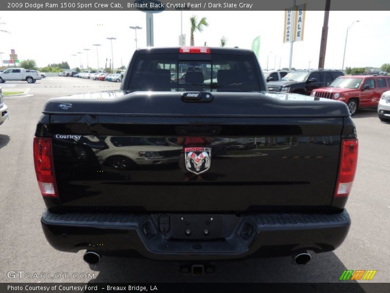 Brilliant Black Crystal Pearl / Dark Slate Gray 2009 Dodge Ram 1500 Sport Crew Cab