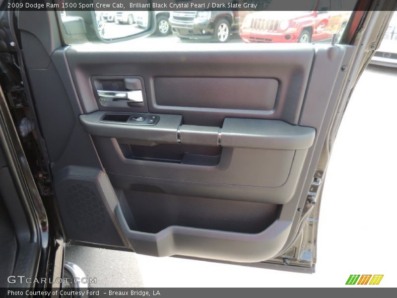 Brilliant Black Crystal Pearl / Dark Slate Gray 2009 Dodge Ram 1500 Sport Crew Cab