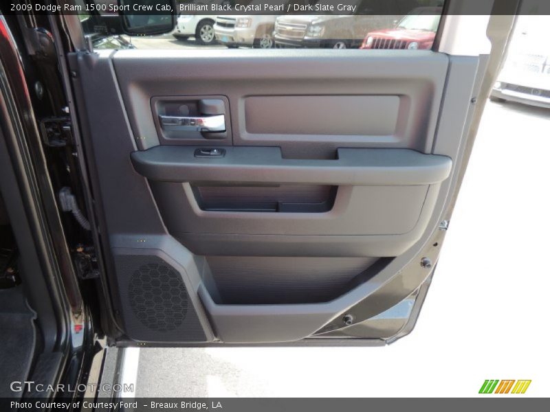 Brilliant Black Crystal Pearl / Dark Slate Gray 2009 Dodge Ram 1500 Sport Crew Cab