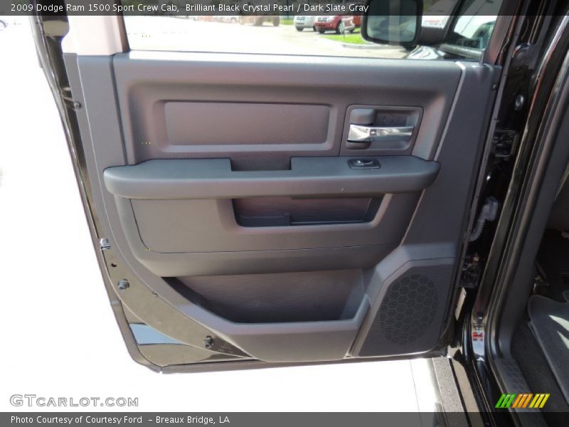 Brilliant Black Crystal Pearl / Dark Slate Gray 2009 Dodge Ram 1500 Sport Crew Cab