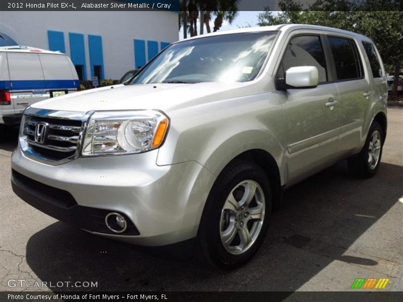 Alabaster Silver Metallic / Gray 2012 Honda Pilot EX-L
