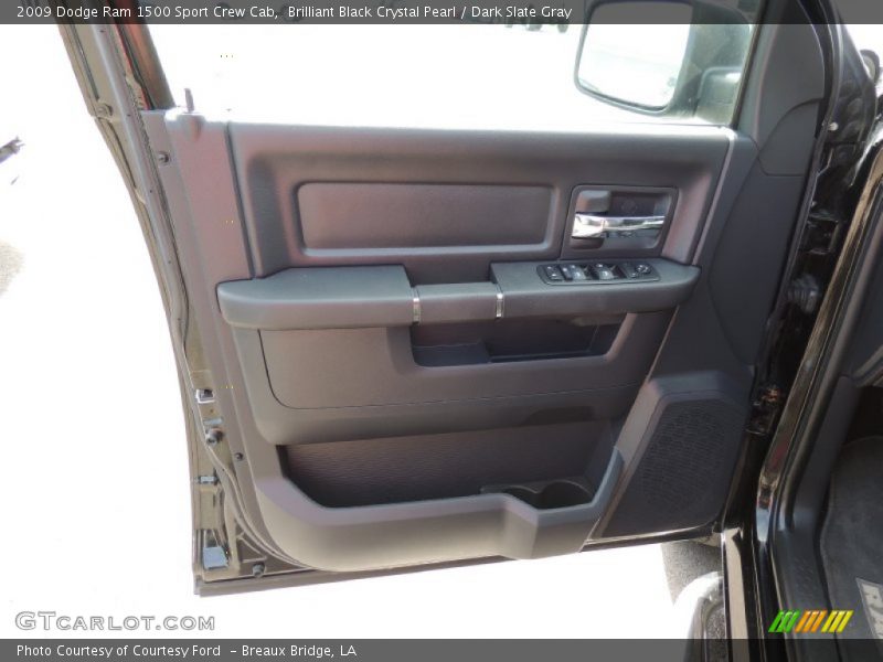 Brilliant Black Crystal Pearl / Dark Slate Gray 2009 Dodge Ram 1500 Sport Crew Cab