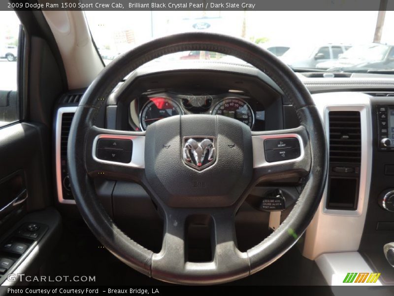 Brilliant Black Crystal Pearl / Dark Slate Gray 2009 Dodge Ram 1500 Sport Crew Cab