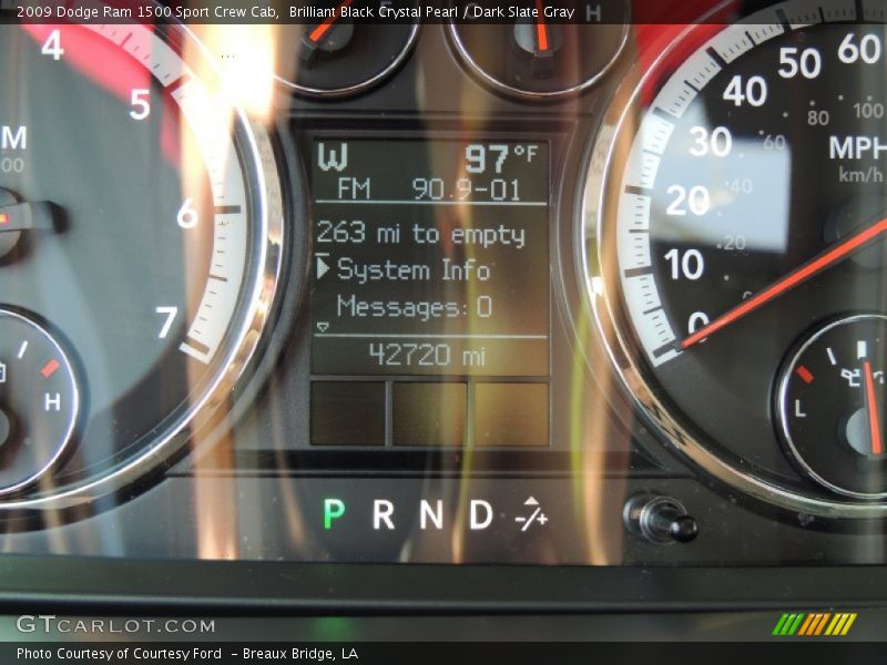Brilliant Black Crystal Pearl / Dark Slate Gray 2009 Dodge Ram 1500 Sport Crew Cab