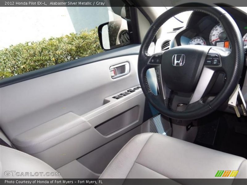 Alabaster Silver Metallic / Gray 2012 Honda Pilot EX-L
