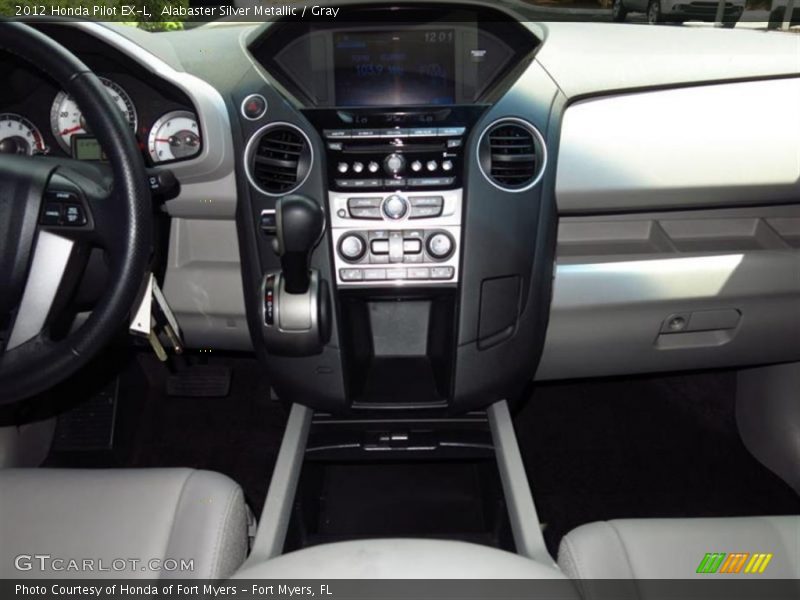 Alabaster Silver Metallic / Gray 2012 Honda Pilot EX-L