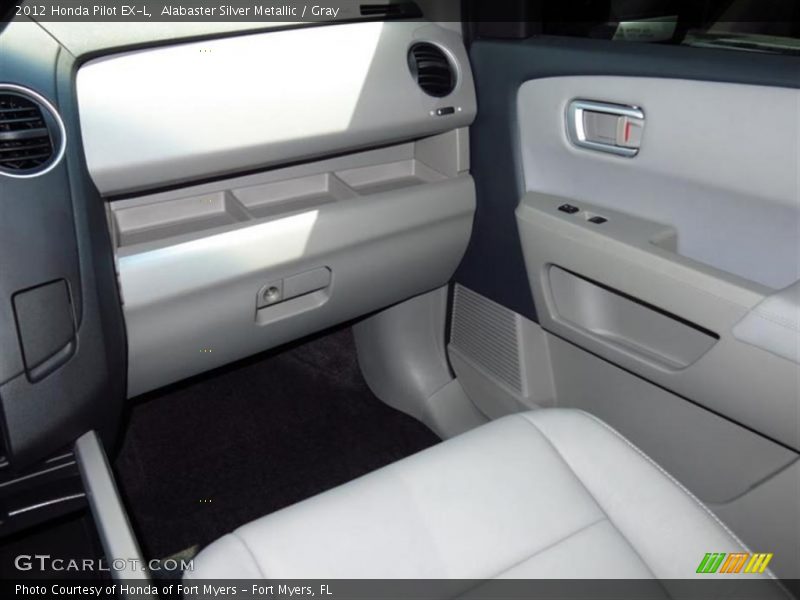 Alabaster Silver Metallic / Gray 2012 Honda Pilot EX-L