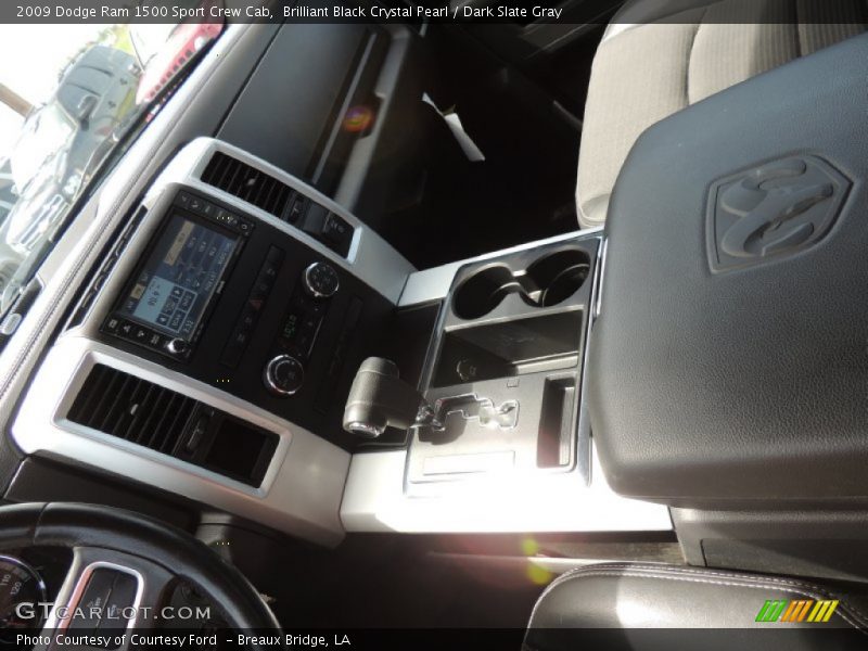 Brilliant Black Crystal Pearl / Dark Slate Gray 2009 Dodge Ram 1500 Sport Crew Cab