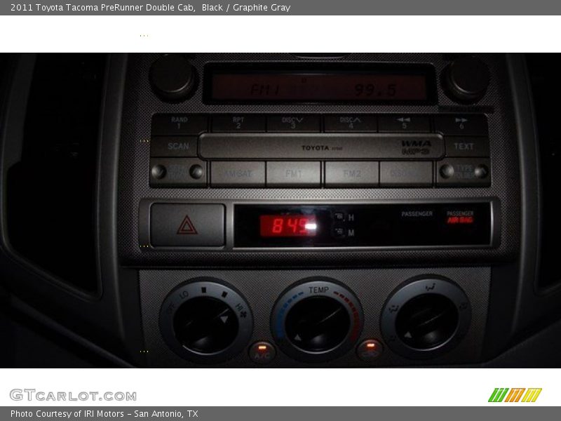 Black / Graphite Gray 2011 Toyota Tacoma PreRunner Double Cab