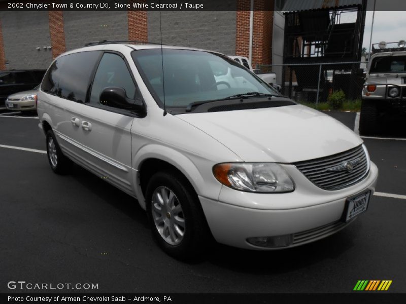 Stone White Clearcoat / Taupe 2002 Chrysler Town & Country LXi