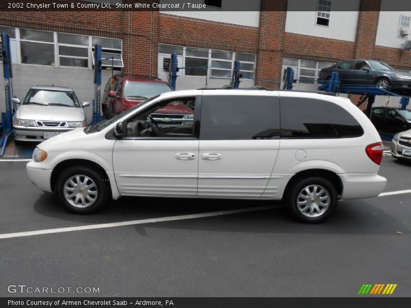 Stone White Clearcoat / Taupe 2002 Chrysler Town & Country LXi