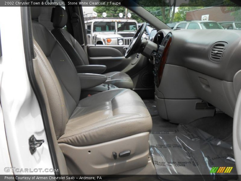 Stone White Clearcoat / Taupe 2002 Chrysler Town & Country LXi