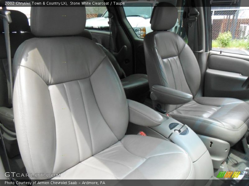 Stone White Clearcoat / Taupe 2002 Chrysler Town & Country LXi