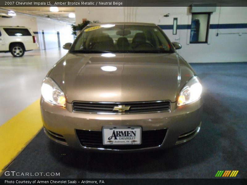 Amber Bronze Metallic / Neutral Beige 2007 Chevrolet Impala LS