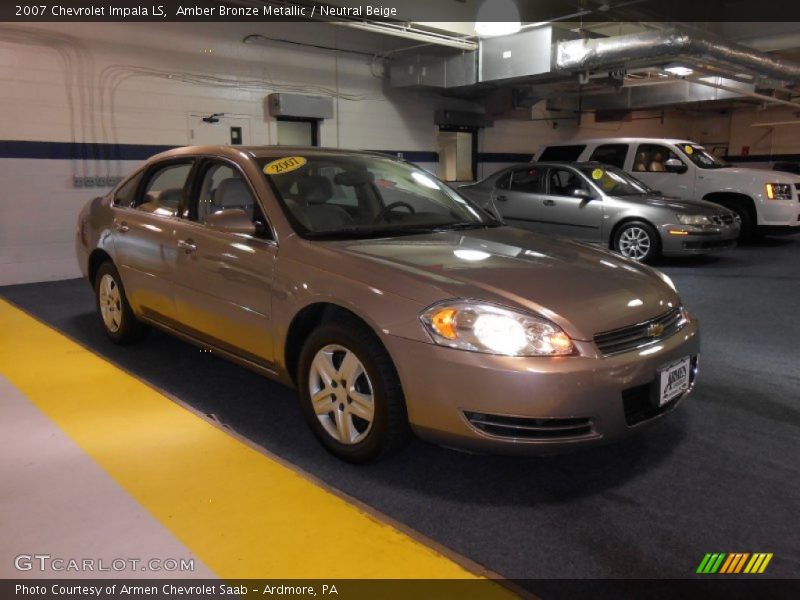 Amber Bronze Metallic / Neutral Beige 2007 Chevrolet Impala LS